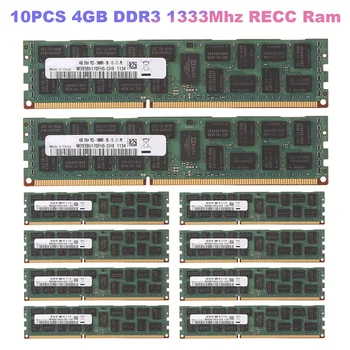 10DB DDR3 4GB 1333Mhz RECC Ram 240Pin 2RX4 1,5 V REG ECC Memória RAM A X79 Alaplap X58