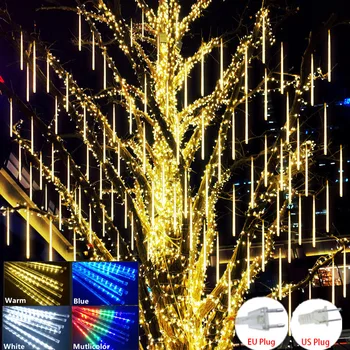 30/50CM 8 Cső Meteorzápor LED fényfüzér Ünnepi Világítás Beltéri/Kültéri Dekoratív Fényt Karácsonyi Ajándék a Gyermekek Romantikus