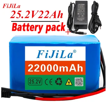 6s4p24V22Ah18650Batterie Lítium-Batterie25,2v22000mAh Elektrische Fahrrad Moped/Elektrische/Li ion aksija Pack mit+ ladegerät