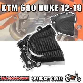 A KTM Duke 690 2012-2019 2018-ig 100% - os 3K Száraz Szén-Rost Motorkerékpár testrészek lánckerék Fedelét Spoiler készlet Tartozékok Burkolat