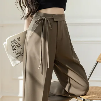 A magas derekú csipkés ruhába széles láb nadrág női tavaszi/nyári 2023 új koreai változat egy laza fit, valamint alkalmi felmosó emelet