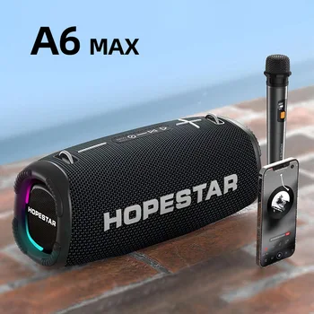 A6 MAX 80 WATTOS, Nagy teljesítményű Kültéri Hordozható Bluetooth Hangszóró Vezeték nélküli Mélysugárzó Karaoke házimozi Rendszer 12000mAh akkumulátor Boombox