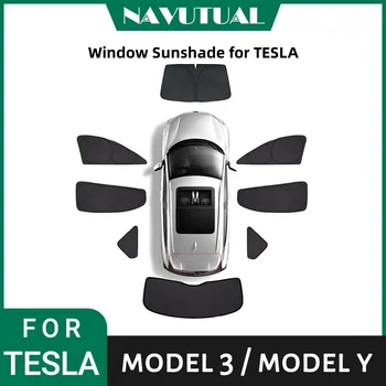Adatvédelmi Nap Árnyékban Tesla Modell 3 Modell Y 2016 - 2023 Egyéni-Fit Autó Oldalsó Ablak Napellenzők Vak Árnyékoló a Kemping Túrázás, Pihenés