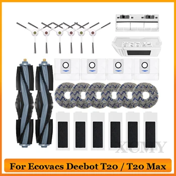 Az Ecovacs Deebot T20 / T20 Max / T20 Pro Kiegészítők Fő Oldalsó Kefe Felmosó Ruhával HEPA Szűrő porzsák Csere alkatrészek
