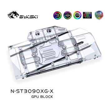 Bykski Víz Blokk Használata a Zotac RTX3080 3090 X-GAMING OC/ZT-A30800D-10P Szentháromság GPU-s Kártya / Teljes Borító Réz Hűtő / RGB