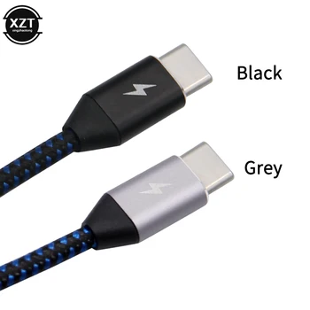 C-típusú USB-C adatkábel 3.1 Dual-head Kimenet, C-Típusú férfi-Férfi Fonott adatkábel Töltő Kábel 0,25 M 1M 2M