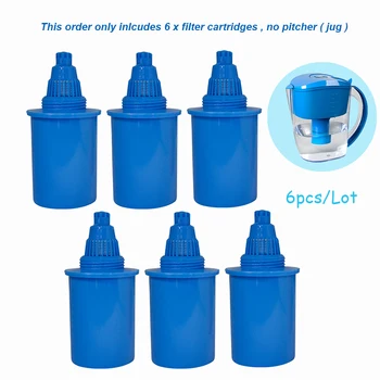 Csomag 6db a Kék Csere szűrőbetét 3,5 Liter Lúgos Víz Szűrő Dobó Ásványi Alkalising vízszűrő Kancsó