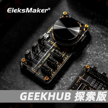 EleksMaker GEEKHUB USB Asztal Vezérlő Retro Számítógép Dokkolóállomás-Bővítés testre szabható Gombok Hangerő Beállítása RGB Lámpa