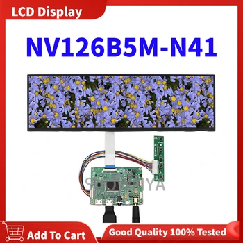 Eredeti 12.6 hüvelyk NV126B5M-N41 LCD Monitor Kiváló Minőségű Fényerő 500nits IPS LCD Képernyőn, HD MI VGA DVI Vezérlő Dirver Igazgatóság