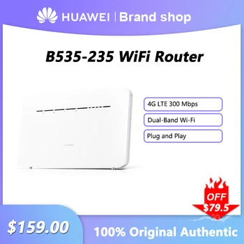 Eredeti HUAWEI B535-235 WiFi 4G LTE Router 300Mbps Dual Band Gigabites Vezeték nélküli Jel Erősítő Átjátszó SIM-Kártya Foglalat