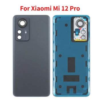 Eredeti Hátsó Üveg A Xiaomi 12 Pro Akkumulátor Fedél Hátsó Ajtó a Ház A Mi 12 Pro hátlapot Kamera lencse Csere