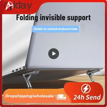 Fém, Összecsukható Laptop Állvány Univerzális csúszásgátló Konzol Támogatás A MacBook Air Notebook Laptop tartó tartó Láb