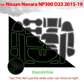 Gumi csúszásgátló Szőnyeg Ajtó Groove-Kupa pad telefon Párna Kapu Hullámvasút Autó Tartozékok Nissan Navara NP300 D23 2015-2019