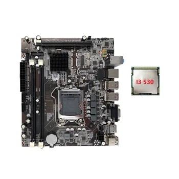 H55 Alaplap LGA1156 Támogatja I3 530 I5 760 Sorozatú CPU, DDR3 Memória Asztali Számítógép Alaplap I3 530 CPU