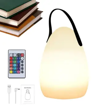 Hordozható asztali Lámpa USB Újratölthető LED 6 Szint Fény 16 színváltó RGB Óvoda Lámpa Tölthető, Hordozható Éjszaka