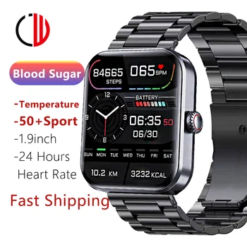 Intelligens Karóra Vércukorszint Cukor 1.9 Hüvelyk 50+ Sport Smartwatch a Férfiak, a Nők 24 Óra pulzusmérő Fitness Tracker Y2K Mindennapi Használatra