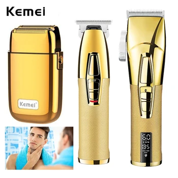 Kemei KM-5093 Haj Clipper Professzionális Kivitelben hajvágó Gép Haj, Szakáll Trimmer 0 mm Bőr Vágott Elektromos Vágó Újratölthető