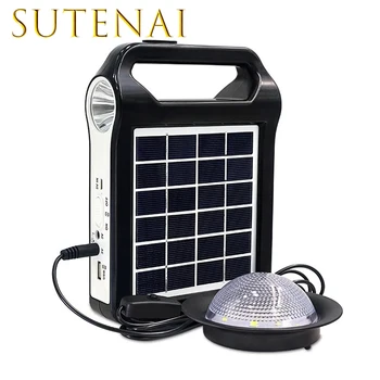 Kültéri hordozható 18650 akkumulátor napelemes zseblámpa kis rendszer kültéri tartalék világítás