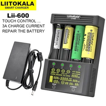 Liitokala Lii-600 Lii-500 LCD Li-ion Akkumulátor Töltő 3,7 V NiMH akkumulátorok 1.2 V Alkalmas 18650 26650 21700 26700 18350 16340 AAA AAA