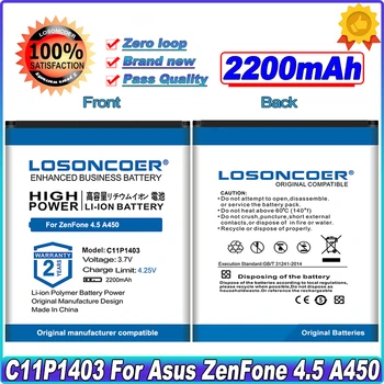 LOSONCOER 2200mAh C11P1403 Akkumulátor Asus ZenFone 4.5 a450-es A450CG Mobiltelefon Akkumulátor