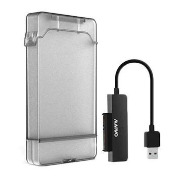 Maiwo K104 HDD SSD Burkolat USB 3.0 SATA 3.0 HDD Merevlemez Burkolat Támogatja a 2,5 Hüvelykes SSD Eszköz Ingyenes(Fekete)