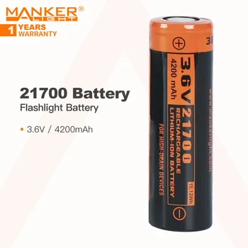 Manker 21700 Akkumulátor Zseblámpa, 3,6 V / 4200mAh