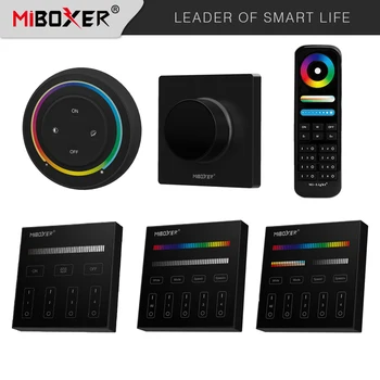 MiBOXER Fekete 2.4 G Wireless RF Sorozat Távirányító Touch Kapcsoló Panel RGBW RGB CCT Fényerő Dimmer