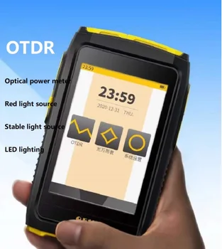 Mini OTDR Aktív Szál Élő Teszt 1550nm 20dB Optikai Reflectometer érintőképernyő OPM VFL OLS Rost Teszter érintőképernyő