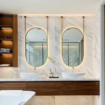 Modern, egyszerű, tömör fa fürdőszoba szekrény, egyedi wc mosdó mosogató kombináció beállítása lóg fal