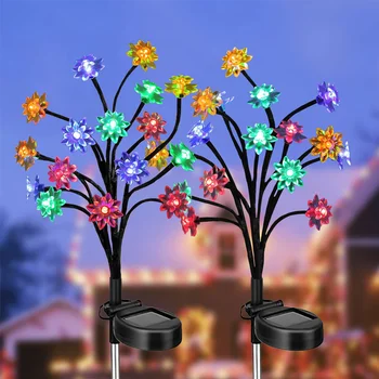 Napelemes Kerti Lámpák Solar cseresznyevirág Kerti Lámpák Kültéri Vízálló Dekoratív Fényt az Út, Terasz, Udvar, Dekoráció