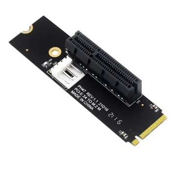 NGFF M. 2, PCI-E 4X Kelő Kártya M2 M Gombot, hogy PCIe X4 Adapter LED Kijelző SATA Hatalom Kelő a Bitcoin Bányászathoz