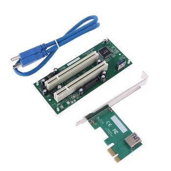 PCI-Express PCI Adapter PCIe Kártya Dual Pci Slot bővítőkártya USB3.0 adja Hozzá a Kártya Átalakító PCIE x1, hogy x16 Kártya