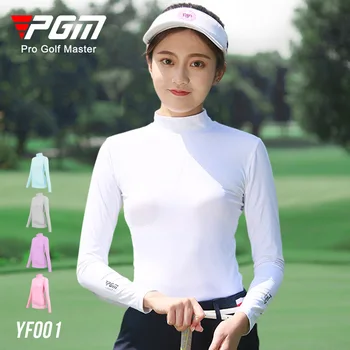PGM golf jég Selyem alsó kabátom árnyékoló fényvédő hosszú ujjú póló jég selyem alsó ing, nyári ultra-vékony király pénz YF-001