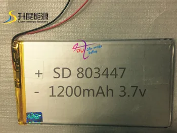 SD Szabott kis méret lipo akkumulátort pcm 803447 1200mAh