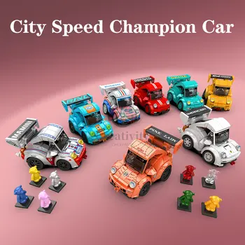 SEMBO Város Sebesség Bajnok Híres Autó World Series Jármű Beállítja építőelem Készlet Tégla Mini Modell gyermekjátékok Ajándékok