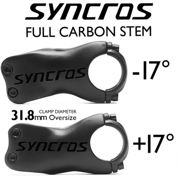 SYNCROS Teljes Szén-dioxid-Kerékpár Szár Szög 6/17 Mértékben Clamp31.8*70-120mm szupererős Ultra könnyű Szén-Hegy/Országúti kerékpár Szár