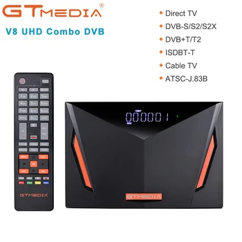 Szatelit Vevő 4K Ultra HD GTmedia V8 UHD Beépített Wifi Támogatás H. 265 DVB-S/S2/S2X DVB+T/T2/ISDB-T/Kábel(J83A/C)/ATSC-C(J83B)