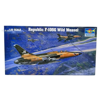 Trombitás 02202 1/32 F105G Thunderchief Wild Weasel Harci Repülőgép Repülőgép Katonai Szerelvény Műanyag Játék Modell-Készlet