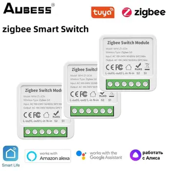 Tuya Zigbee Smart Switch Modul 2/3/4Dual, Ahogy Intelligens Élet Távirányító Smart Home Control Vias Alexa, a Google Home Gateway Szükséges