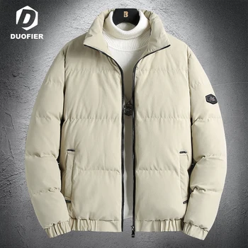 Téli Új Férfi Parka Kabát Divat Streetwear Le Kabátok Sűrűsödik Meleg egyszínű Kabátot Alkalmi Laza 2023 Férfi Kabát 8XL