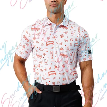 Vasárnap Swagger 3D nyomtatott golf polo shirt nyári póló ujjatlan T-shirt fitness unisex ruhák gyors, száraz, jól szellőző alkalmi