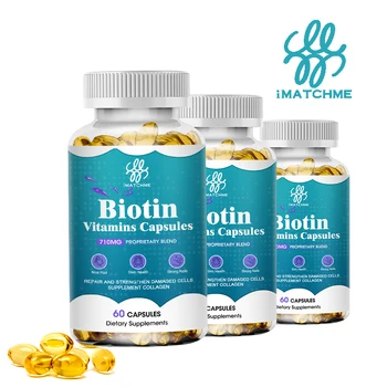 Vitamin Biotin Kapszula Támogatja a Bőr & Közös & Hair & Nails Egészségügyi Anti-aging Táplálék Kiegészítők, Női Szépség