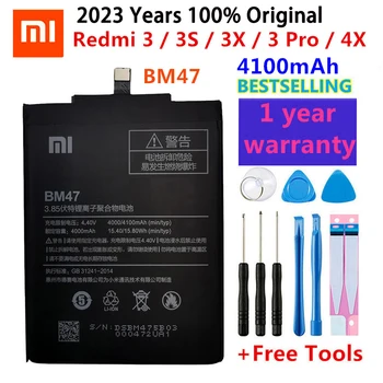 Xiao Mi Eredeti Akkumulátor BM47 4100 mAh a Xiaomi Redmi 3S 3X Redmi 4X Redmi 3 / 3pro Magas Minőségű Telefon Csere Akkumulátor